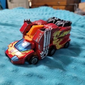 Red transformer toy